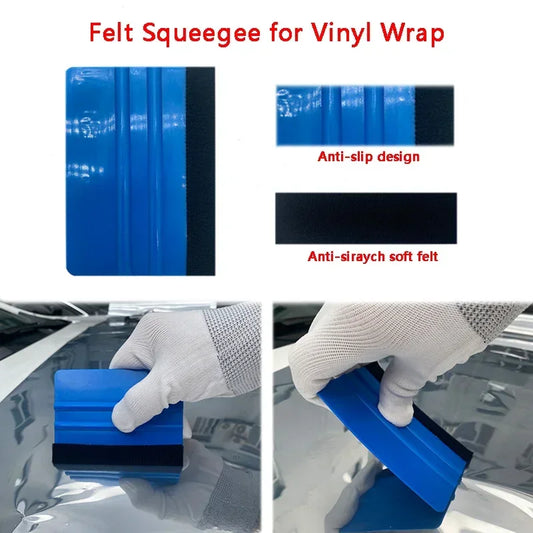 Application Tools Kit | Set Vinyl Wraps Tool | Squeegee Scraper Cutter Knife for Security Film
